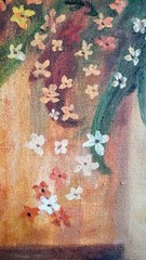 Old Vintage Still Life Oil Painting Floral Still Life Yellow Flowers Art Framed