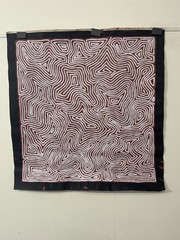 George “Hairbrush” Tjungurrayi 💕💕Aboriginal Art 96cm X 92cm COA Inc GHT01