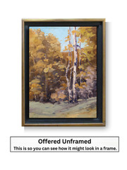 Art Original Oil Painting Landscape Yellow Trees Aspen Fall Autumn by Jeff Love