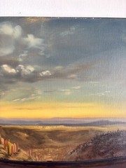Original Oil Painting Sunset Art Sky Clouds Landscape Colorado Mountains Mikah