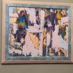 original artwork by artist- „Fractured Opulence“ mixed med abstract on canvas