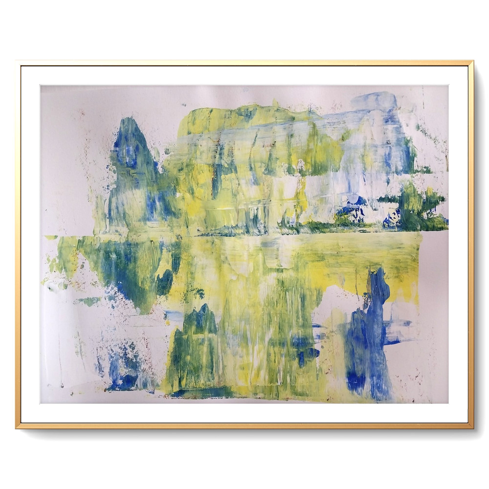 BACH Subdued 11×14 Abstract Expressionistic Original Signed Paper Art Acrylic