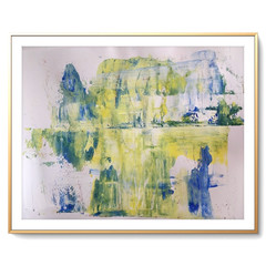 BACH Subdued 11×14 Abstract Expressionistic Original Signed Paper Art Acrylic