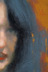 Modern Portrait Woman Original OOAK Figurative Oil Painting 18×14 Aldo Cherres