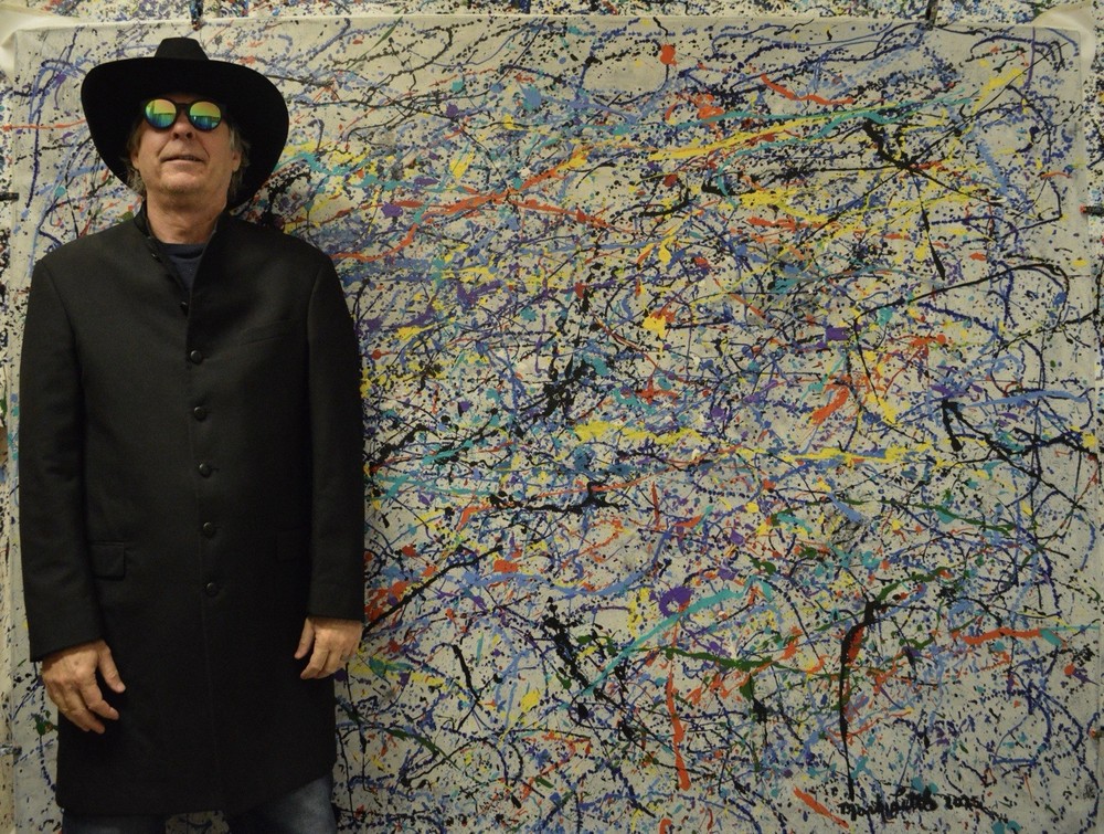 Jackson Pollock Style Giant Canvas Painting 84”X62” (7 Foot) Abstract Modern XL