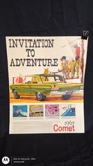 Car Detroit Painting Illustration Mercury Comet 1967 Cowboy advertising 19/40