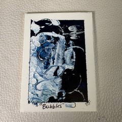 ACEO Original, CUSTOM, COMMISSION, Mini Art Painting, Abstract Style-„Bubbles“