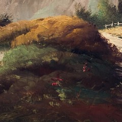 Original L. Remi Large Impressionist Lakeside Landscape Oil Painting Signed 53”L