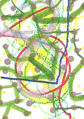 ACEO ATC CARD „Star Sky Eater“ Original Abstract Painting 2.5×3.5
