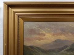 ANDREW BEER (1862–1954) SIGNED ORIGINAL OIL ON CANVAS RIVER LANDSCAPE CIRCA 1924