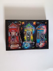 Original Signed, Reggie Ford Painting Wood Epoxy New Orleans Louisiana Artist