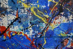 Jackson Pollock Style Giant Canvas Painting 84”X62” (7 Foot) Abstract Modern XL