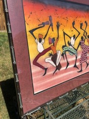 Stunning Original The Sindimba African Dance Painting 27”X 32 1/2” RARE