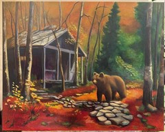 Original painting oil, 30×24 inch, Home Gift, Wall Art Decor, Authors Signed Art
