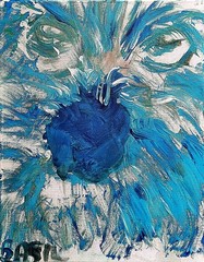 Hairy Dog Neo Expressionism Artwork on Canvas 11×14