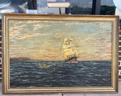 John D Banks 1906 Gorgeous Antique Framed Painting On Board Excellent Details