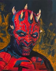 Darth Maul original portrait painting by Xilberto on canvas 20×16