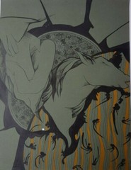 Painting by Estela Laborde Pacheco. No title. No signature. 1973. Original.