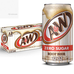 Zero Sugar Root Beer Soda, 12 Fl Oz Cans, 12 Count