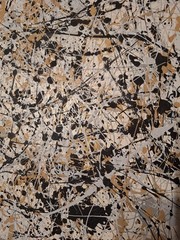 Original Abstract Action Painting jackson pollock style signed art decor paint