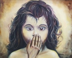 art 129 original painting 40×50 cm ZP oil on canvas modern realizm children