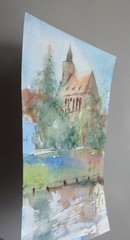 GERRY MILLER. Watercolour. „Beeskow“. No frame. 19x28cm.