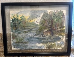 Les McCann SIGNED Original Water Color Painting On Paper “Januar”