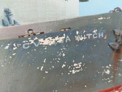 Vintage Artist Painting C/V SEA WITCH Container Ship 1968 Bath Iron Works