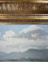 DWIGHT C HOLMES TEXAS ANTIQUE PLEIN AIR IMPRESSIONIST DESERT LANDSCAPE PAINTING