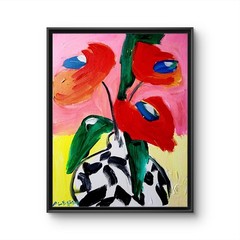 Original Abstract Painting Canvas Neo Expressionist Fine Art Decor 11×14