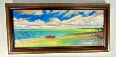 T Sivukhin’s Brazil „Ocean Beach“ 10 ¾“ x 22″ including quality frame.