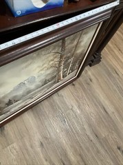 Original Textured Oil Painting Framed Wallace American Art Show 1985 Winter Snow