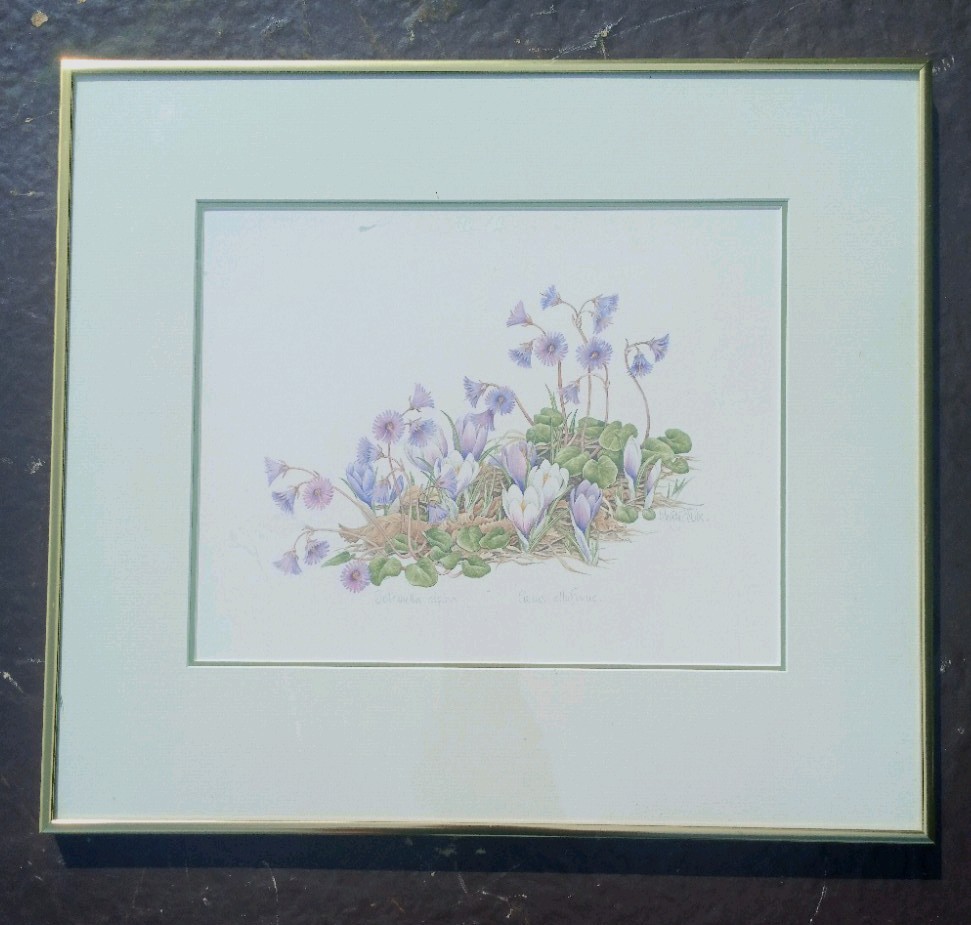 WENDY GIBBS original watercolor signed titled carded and framed 18×16″ OOAK