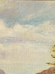 Miriam Sanberg Antique Early California Palm Desert Plein Air Landscape Painting