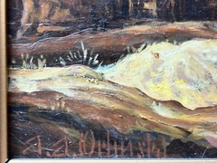 A A Orlinski Oil Painting Medieval Seaside Castle Poland
