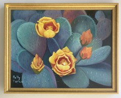 Polly Torkar California Blooming Desert Tucson Cactus Flower Succulent Painting