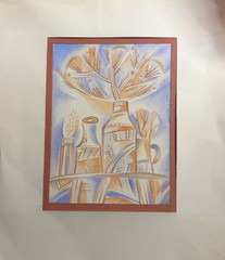 ORIGINAL ARTWORK — Russian Cubist Still Life | E.M. Bogorodskaya | 1995
