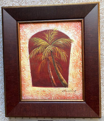 Original Oil Painting – Palm Trees – Framed