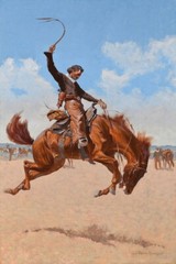 Western Cowboy Tame Horse Oil Painting Hd Giclee Printed on canvas P1739