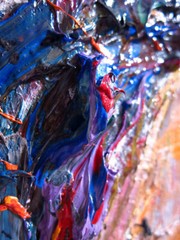 BUY FRAMED ORIGINAL OIL PAINTING LARGE█ART█POP█COOL FOLK ABSTRACT RAIN MAN