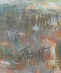 Watercolor on Paper Board Matted Original by Don Trout 16 x 13.5 in