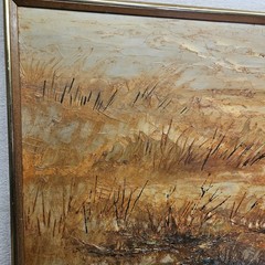 Kay Wilson Beach Stroll Oil Painting Wood Framed Wall Hanging 38X25 Signed