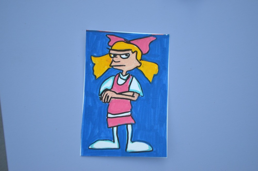 ACEO Original Art Hey Arnold Helga Not a print signed