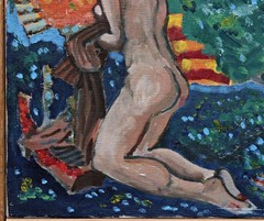 Louis Pohl Sex Appeal Akt Woman Oil Painting on Canvas Signed Danish Art