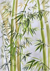 Original paintings Bamboo 60/42cm oriental japanese chinese brush painting sumie
