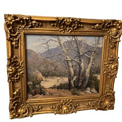 Ira Slack Oil Painting California Artist Trees & Mountain Landscape 1890-1956