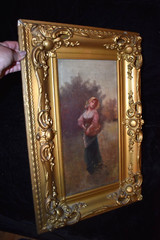 Antique J. A. McCOLVIN Victorian English Impressionist Oil on Canvas Painting