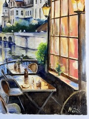 Venice City Landscape, OOAK painting oil, 18×24 inch, Handmade Gift, Home Decor