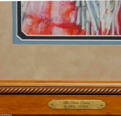 ‚The Pink Dress‘ by Carol Theroux Original Pastel Painting 20 x 14 Frame Mat COA