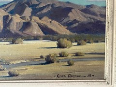 ORIGINAL CLYDE FORSYTHE CALIFORNIA LANDSCAPE OIL PAINTING „SHADOW MOUNTAIN“